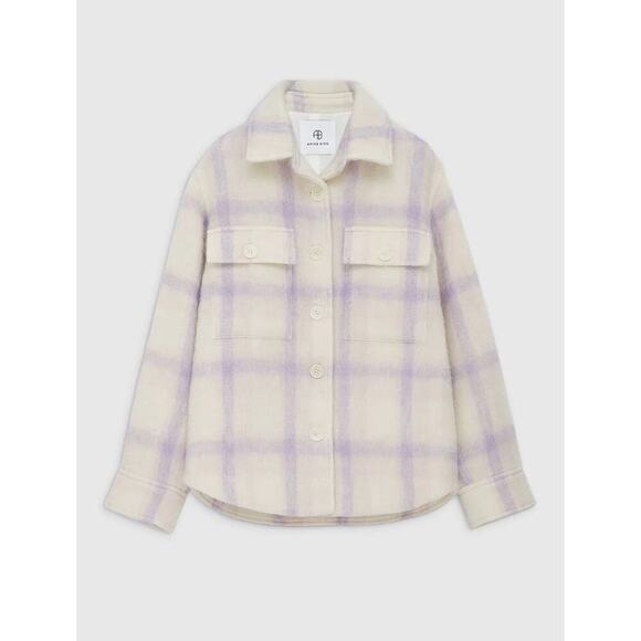 NWT Anine Bing Phoebe Jacket in Lavender and Cream Size L - Picture 3 of 14